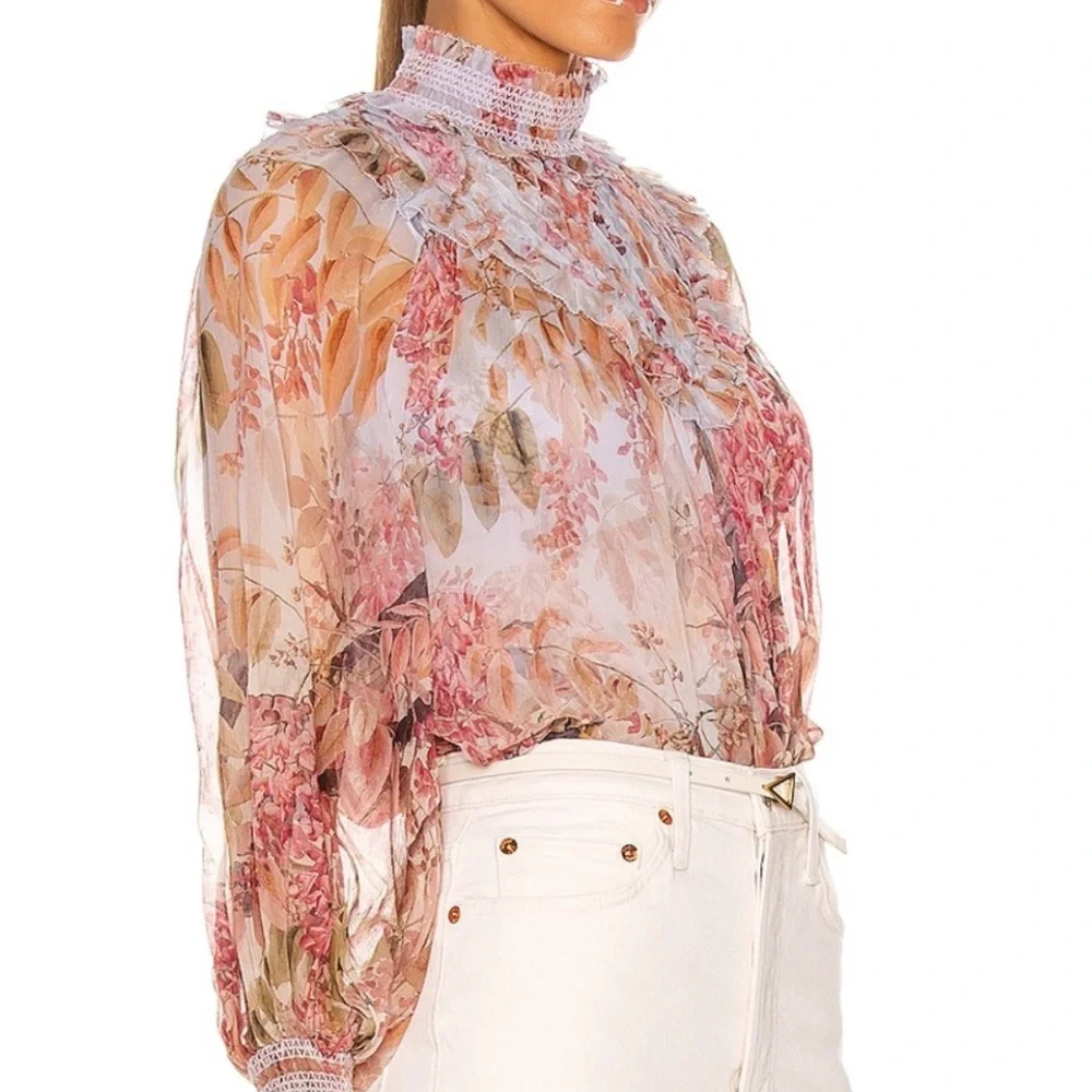 ZIMMERMANN Botanica Smocked Yoke Blouse - Picture 14 of 15